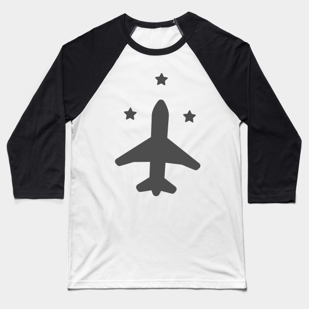 Cute Airplane Icon Baseball T-Shirt by Islanr